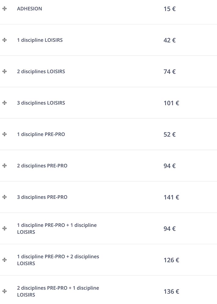 tarifs individuels 27